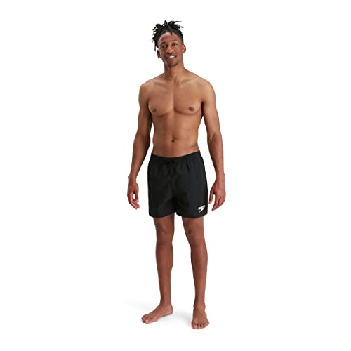 Speedo Men's Essentials 16" Watershorts, Comfortable Fit, Classic Style, Drawstring Waist, Black, L