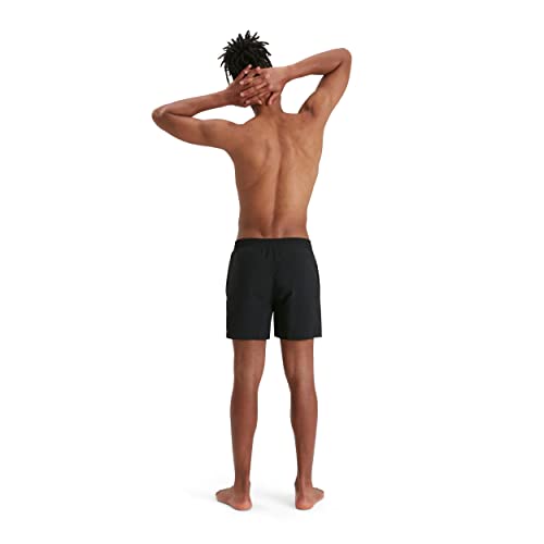 Speedo Men's Essentials 16" Watershorts, Comfortable Fit, Classic Style, Drawstring Waist, Black, L