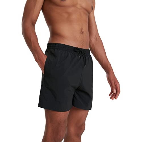Speedo Men's Essentials 16" Watershorts, Comfortable Fit, Classic Style, Drawstring Waist, Black, L