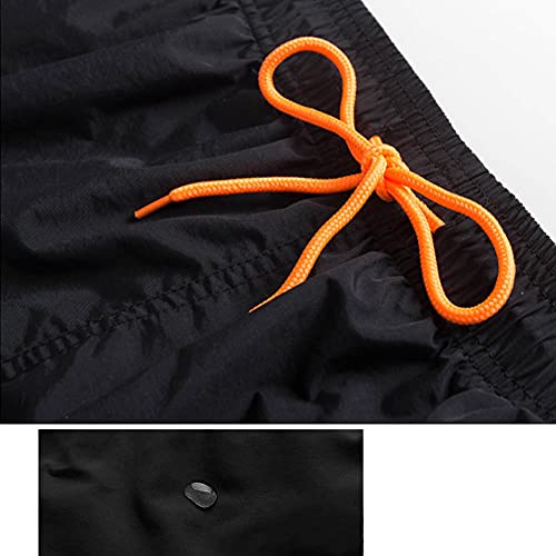 JustSun Men Swimming Shorts with Pockets Swimming Trunks Mens Swim Shorts Summer Waterproof Quick Dry Surf Shorts with Mesh Lining Dark Blue XL
