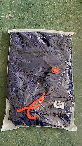 JustSun Men Swimming Shorts with Pockets Swimming Trunks Mens Swim Shorts Summer Waterproof Quick Dry Surf Shorts with Mesh Lining Dark Blue XL