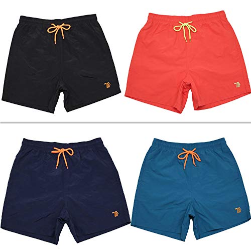 donhobo Men's Swim Trunks Board Shorts Beach Pants Swimming Waterproof Quick Dry Surfing Boardshorts(Peacock Blue,M)