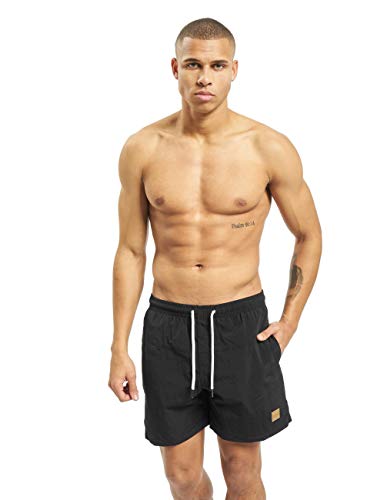 Urban Classics Men's Block Swim Shorts Trunks, Blk/Blk, 4XL