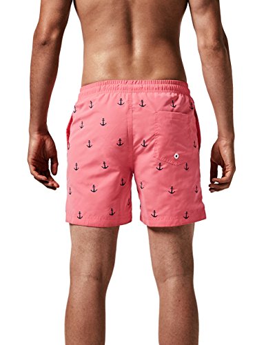 MaaMgic Men's Swimming Trunks Quick Dry Fit Performance Surfing Short with Pockets, 2glm-3, Large ( Waist:33''-35'' )