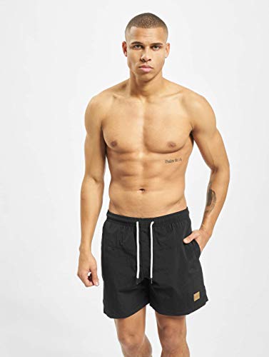Urban Classics Men's Block Swim Shorts Trunks, Blk/Blk, 4XL