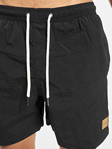 Urban Classics Men's Block Swim Shorts Trunks, Blk/Blk, 4XL