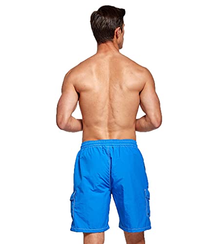 JustSun Mens Swimming Shorts Quick Dry Swim Shorts Waterproof Swimming Trunks with Mesh Lining Shorts Men Summer Navy Blue XL