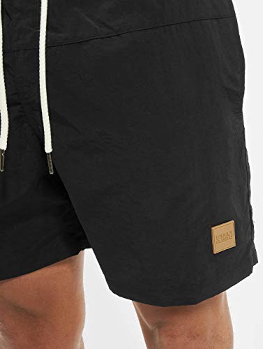 Urban Classics Men's Block Swim Shorts Trunks, Blk/Blk, 4XL