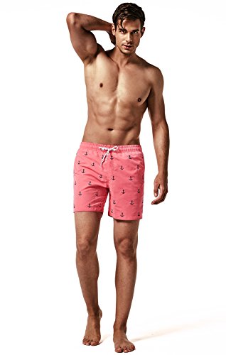 MaaMgic Men's Swimming Trunks Quick Dry Fit Performance Surfing Short with Pockets, 2glm-3, Large ( Waist:33''-35'' )