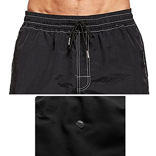 JustSun Mens Swimming Shorts Quick Dry Swim Shorts Waterproof Swimming Trunks with Mesh Lining Shorts Men Summer Navy Blue XL