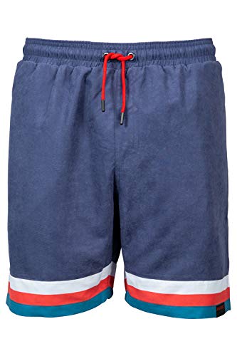Sundried Men's Premium Swimming Shorts Beach Swim Trunks (Navy, L)