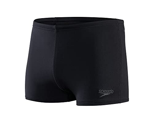 Speedo Men's ECO Endurance+ Aquashort, Comfortable, Classic Fit, 100% Chlorine Resistant, Quick Drying, Black, 34