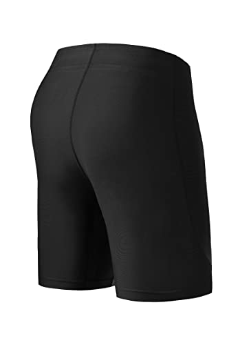 SURFEASY Men's Swim Jammers Compression Quick Dry Athletic Swim Swimming Trunks Shorts Brief Swimsuit (Black,XL)