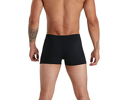 Speedo Men's ECO Endurance+ Aquashort, Comfortable, Classic Fit, 100% Chlorine Resistant, Quick Drying, Black, 34
