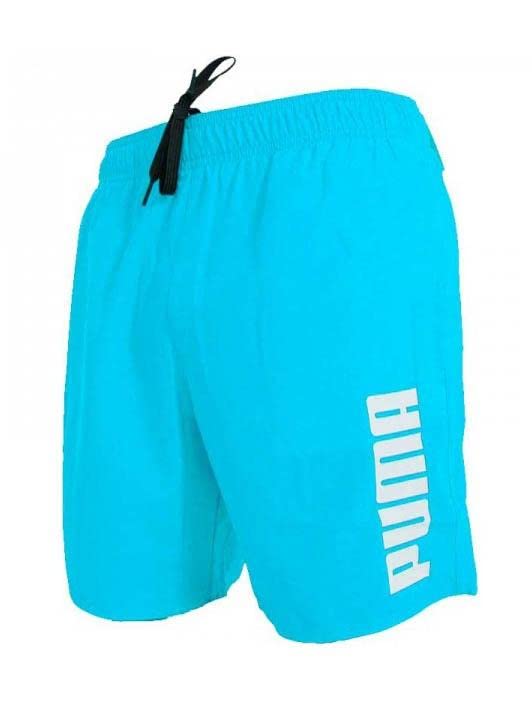 PUMA Men's Swim Men's Mid Shorts Swim Trunks, Aqua, L