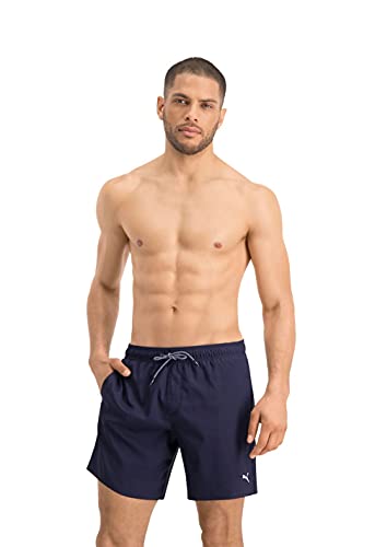 PUMA Men's Puma - Men's Swimwear Shorts Medium Length (1-pack) Swim Trunks, Navy, XL UK