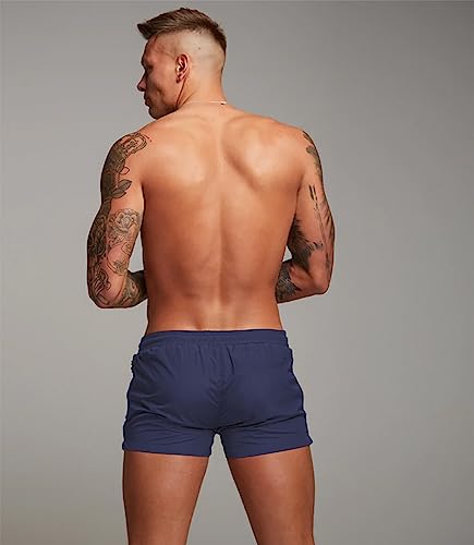 Men’s Swim Trunks Quick Dry Swim Shorts Board Shorts with Triangle Mesh Lining Navy Blue