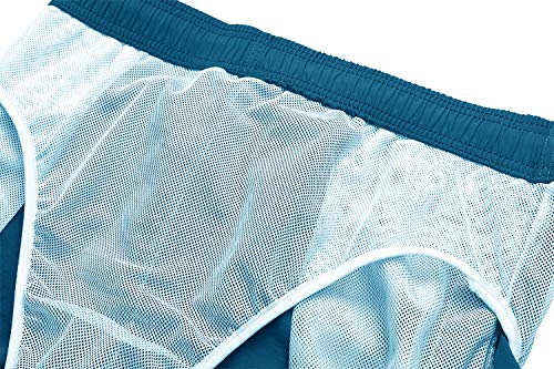 TACVASEN Swim Trunks Mens Beach Shorts Quick Dry Summer Shorts for Men Swimming Trunks Surf Water Shorts Waterproof Beach Pants Pockets , 34, Peacock Blue