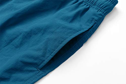TACVASEN Swim Trunks Mens Beach Shorts Quick Dry Summer Shorts for Men Swimming Trunks Surf Water Shorts Waterproof Beach Pants Pockets , 34, Peacock Blue