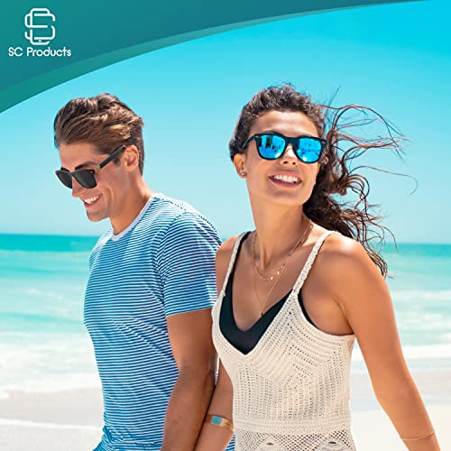 SC Products Polarised Sunglasses Men & Women – Sun glasses Unisex | 100% UV protection Sunglasses for Driving, Fishing, Hiking, Sport | Polarized Sunglasses Red Mens Women