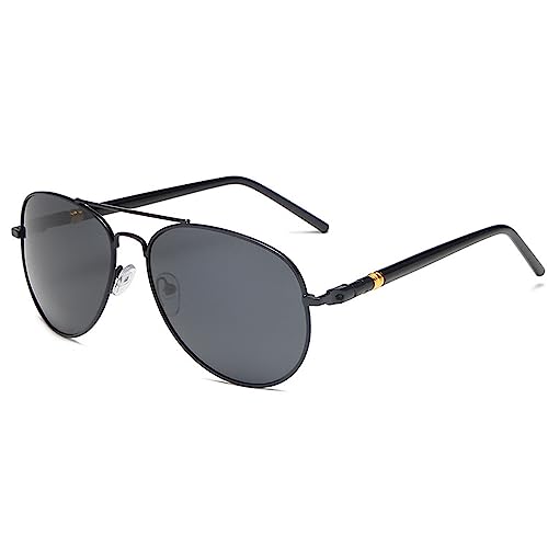 SECALIFE Men's Sunglasses Polarised Men Women Pilot Sunglasses UV400 Protection Polarized Sun Glasses Black Sunglasses Unisex Classic Vintage Style Sunglasses for Cycling Driving Fishing