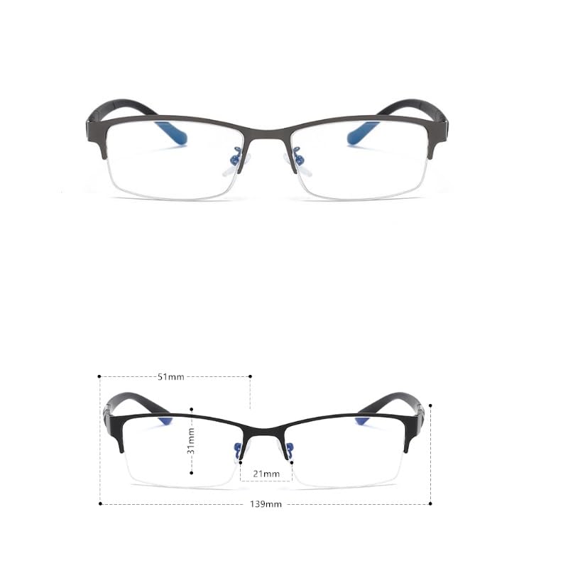 TECH-LINE-DIRECT FASHION ACCESSORIES Blue Light Blocking Glasses Eyeglasses Rectangle Frame UK Men/Women (Black Frame + Clear Lens)