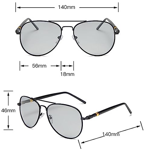 SECALIFE Men's Sunglasses Polarised Men Women Pilot Sunglasses UV400 Protection Polarized Sun Glasses Black Sunglasses Unisex Classic Vintage Style Sunglasses for Cycling Driving Fishing