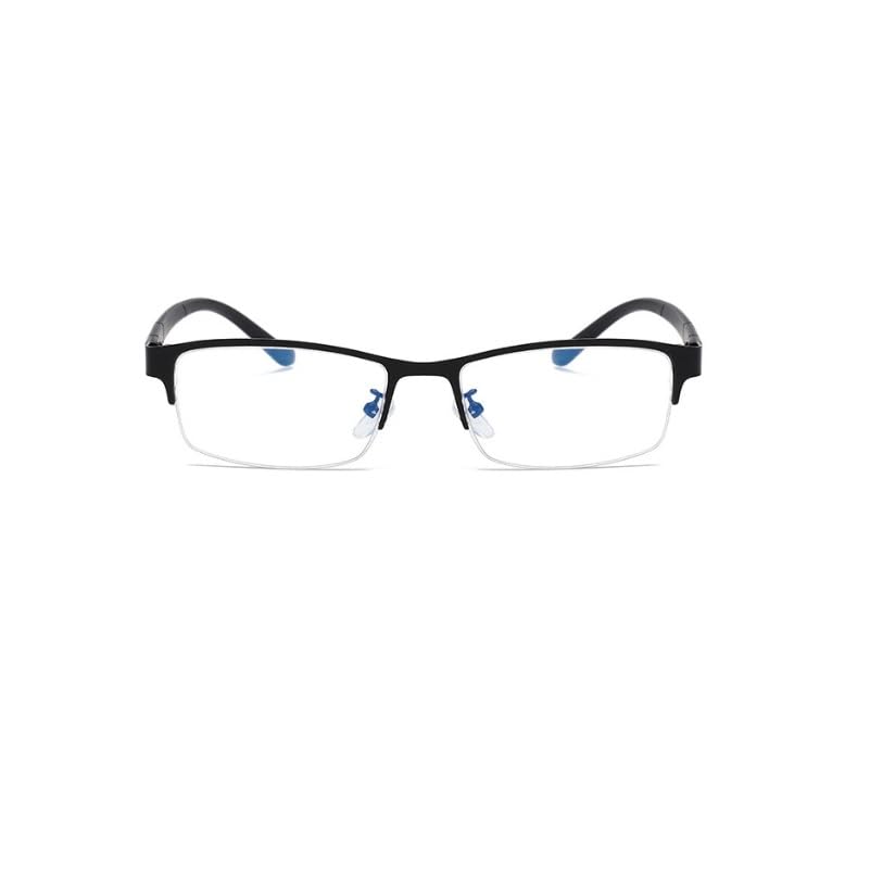 TECH-LINE-DIRECT FASHION ACCESSORIES Blue Light Blocking Glasses Eyeglasses Rectangle Frame UK Men/Women (Black Frame + Clear Lens)