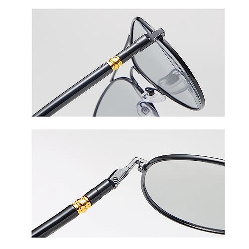 SECALIFE Men's Sunglasses Polarised Men Women Pilot Sunglasses UV400 Protection Polarized Sun Glasses Black Sunglasses Unisex Classic Vintage Style Sunglasses for Cycling Driving Fishing