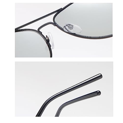 SECALIFE Men's Sunglasses Polarised Men Women Pilot Sunglasses UV400 Protection Polarized Sun Glasses Black Sunglasses Unisex Classic Vintage Style Sunglasses for Cycling Driving Fishing