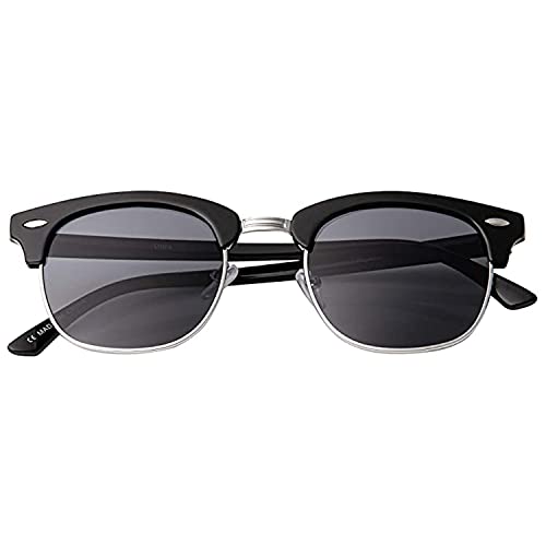 CUQOO Horn Rimmed Half Frame Polarised Sunglasses for Men & Women – Premium Retro Sun glasses Unisex – 100% UV protection Sunglasses for Driving, Fishing, Hiking, & Sport – (Tortoise, Brown)