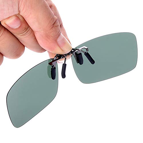 H&S Clip On Sunglasses - 2 Pairs Polarised Flip Up Fit Sunglasses Glasses Eyeglass For Women Men - Clip On Sunglasses Mens - Flip Shades - Over Glasses Sun Shades - Flip Up Sunglasses Women