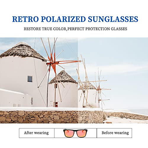 HGDGears Polarized Sunglasses for Men Women Driving Cycling Fishing Retro Sun Glasses UV Protection