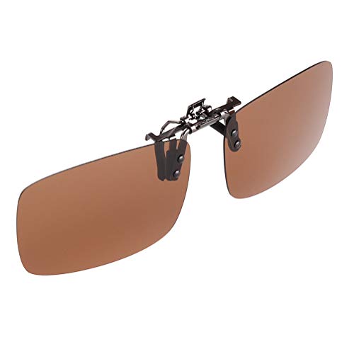 H&S Clip On Sunglasses - 2 Pairs Polarised Flip Up Fit Sunglasses Glasses Eyeglass For Women Men - Clip On Sunglasses Mens - Flip Shades - Over Glasses Sun Shades - Flip Up Sunglasses Women