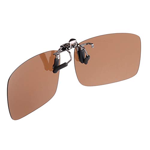 H&S Clip On Sunglasses - 2 Pairs Polarised Flip Up Fit Sunglasses Glasses Eyeglass For Women Men - Clip On Sunglasses Mens - Flip Shades - Over Glasses Sun Shades - Flip Up Sunglasses Women