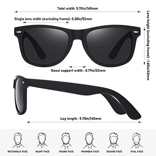 Sunglasses Men Polarized Sunglasses for Men Women Retro Mirrored Sunglasses Men Women Uv Protection Sunglasses for Travel Driving Fishing Outdoor