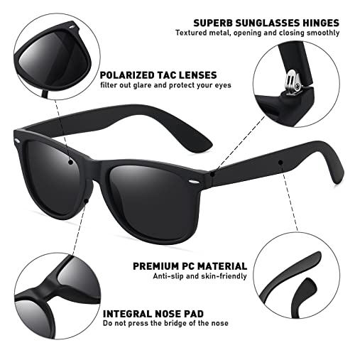 Sunglasses Men Polarized Sunglasses for Men Women Retro Mirrored Sunglasses Men Women Uv Protection Sunglasses for Travel Driving Fishing Outdoor