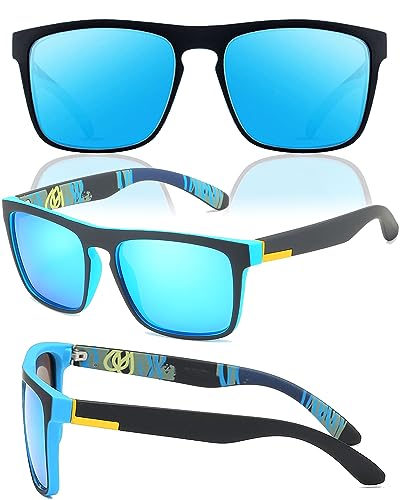 LEDING&BEST Sunglasses Polarised for Men Women Cool Fishing Driving Hiking Ultralight Unisex Classic Vintage Style Ultralight Shades Trave sun glasses UV Protection