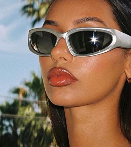 Pro Acme Wrap Around Fashions Sunglasses for Men Women Vintage Sun Glasses Outdoor Fashion Shades UV400 Eyeglasses (A2 Silver Frame | Grey Lens)