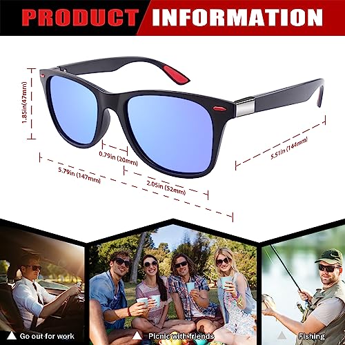 GQUEEN Polarised Sunglasses Mens Womens Lightweight TR90 Frame 100% UV400 Protection