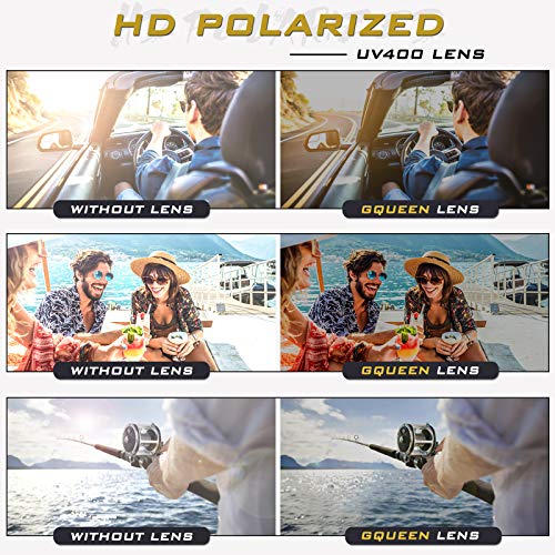 GQUEEN Retro Round Circle Polarised Steampunk Sunglasses Mens Womens UV400 Protection