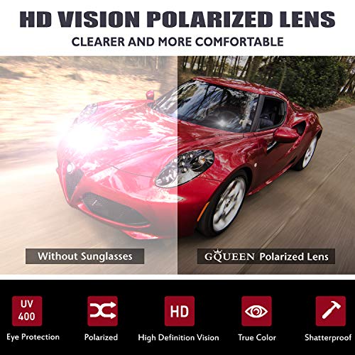 GQUEEN Polarised Sunglasses Mens Womens Lightweight TR90 Frame 100% UV400 Protection