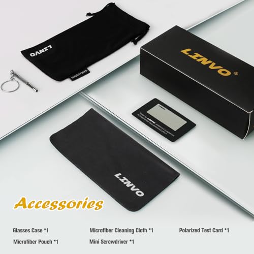 LINVO Polarised Sunglasses for Men Women UV Protection Shades 80's Retro Style Design Driving Cycling Sports Fishing Travel Sun glasses