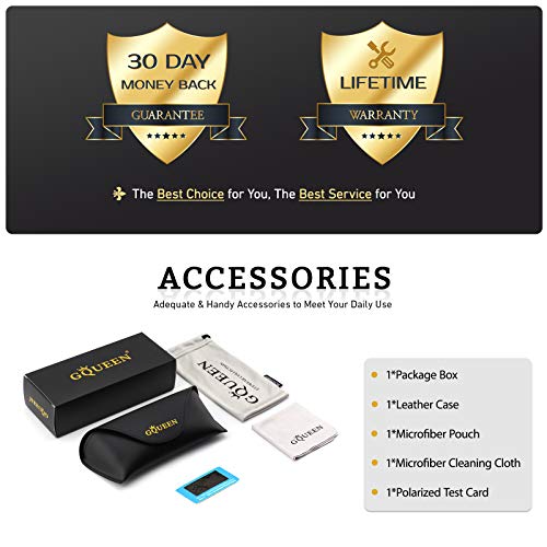 GQUEEN Retro Round Circle Polarised Steampunk Sunglasses Mens Womens UV400 Protection