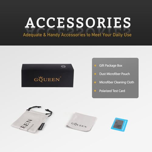 GQUEEN Retro Polarised Sunglasses Mens Womens Driving Fishing UV400