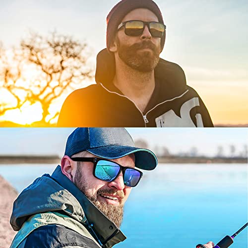 LEDING&BEST Polarised Sunglasses Men Women Driving Cycling Fishing Climbing Anti-glare UV400 Protection TR90 Unbreakable Frame Sports Travel Sun Glasses