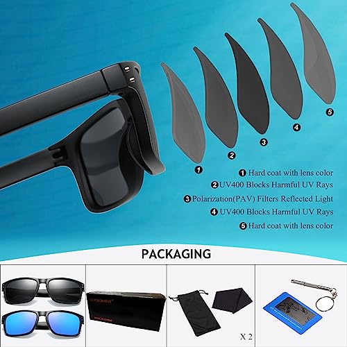 LEDING&BEST Polarised Sunglasses Men Women Driving Cycling Fishing Climbing Anti-glare UV400 Protection TR90 Unbreakable Frame Sports Travel Sun Glasses