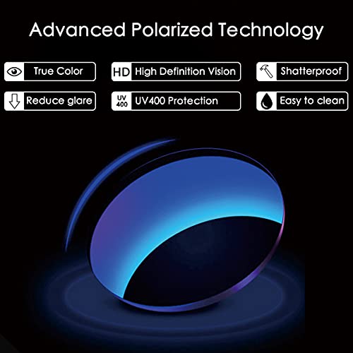 URAQT Mens Sunglasses, Premium Al-Mg Alloy Polarized Pilot Driving Sunglasses, UV 400 Spring Hinges Polarised Sun Glasses for Men Women Halloween Cosplay Sports Running Cycling