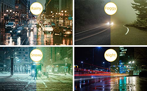 ZENOTTIC Polarised Sunglasses for Men Lightweight TR90 Frame UV400 Protection Night Vision Driving Square Sun Glasses