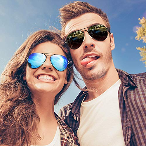 DADA-PRO Mens Sunglasses Pilot Polarized Women Sun glasses Designer Retro Pilot Shades for Cycling Driving Golf, UV 400 protection (Black)